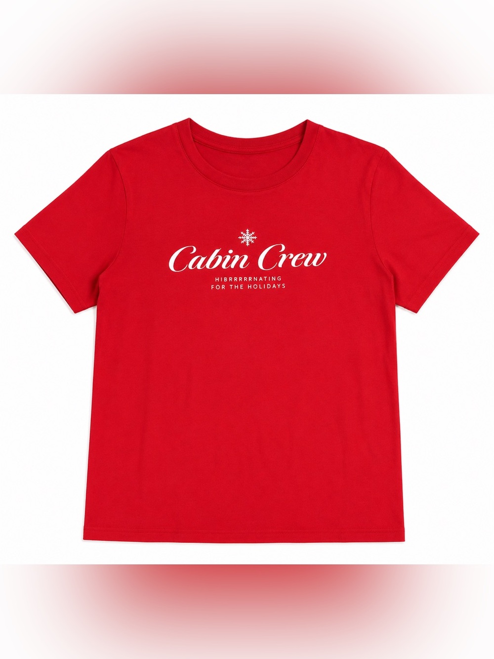 Cabin Crew Hibernating for the Holidays Red Graphic T-Shirt Women’s Size 1X